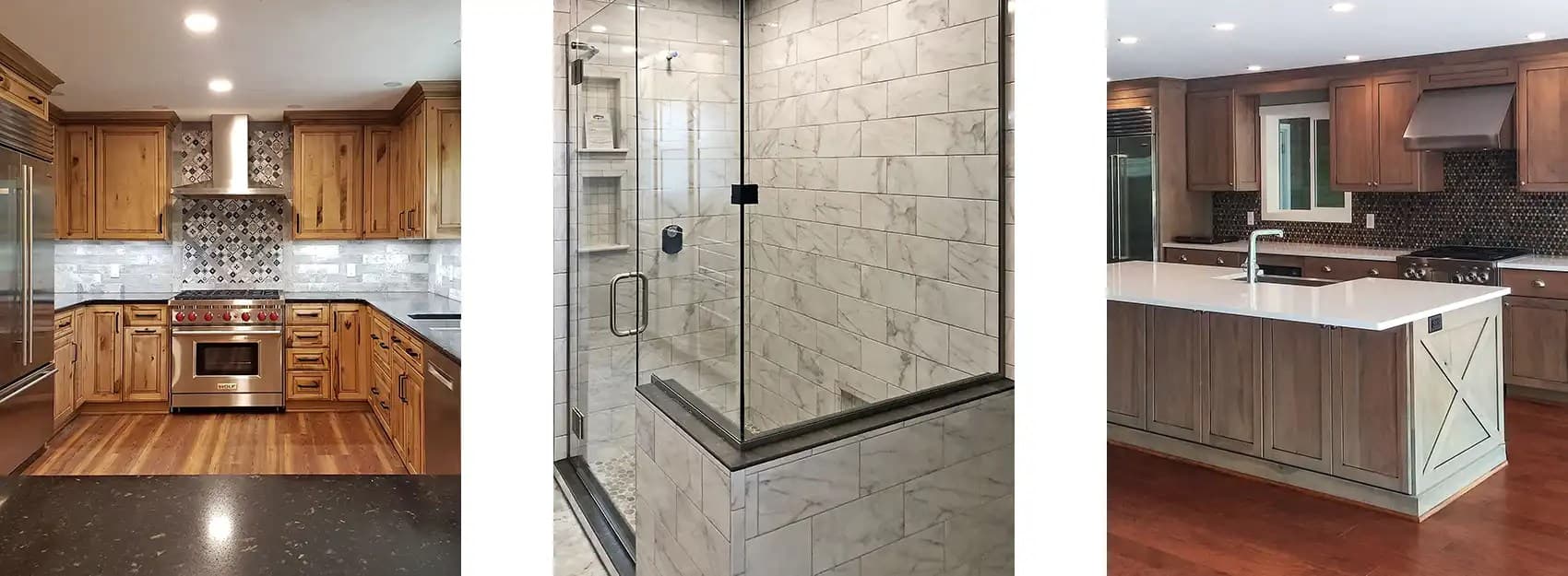 Kitchen and bathroom examples